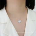 Fashion Simple Peach Heart Pendant Necklace Jewelry